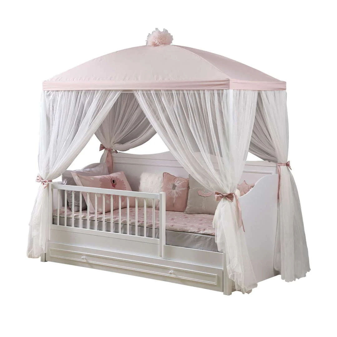 Almila™ Mosquito Net Flower Compatible With Sofa Canopy Conv. Set Ult_White