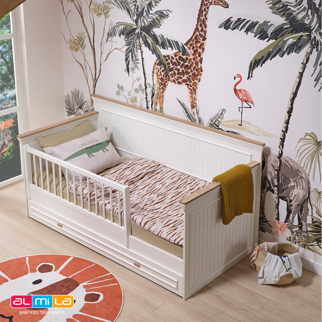 Almila™ Monte Toddler Bed - Almila™ Monte Toddler Room Bundle 2Pcs Bed+Dresser - Furniture, Kids Furniture, Teen Furniture-