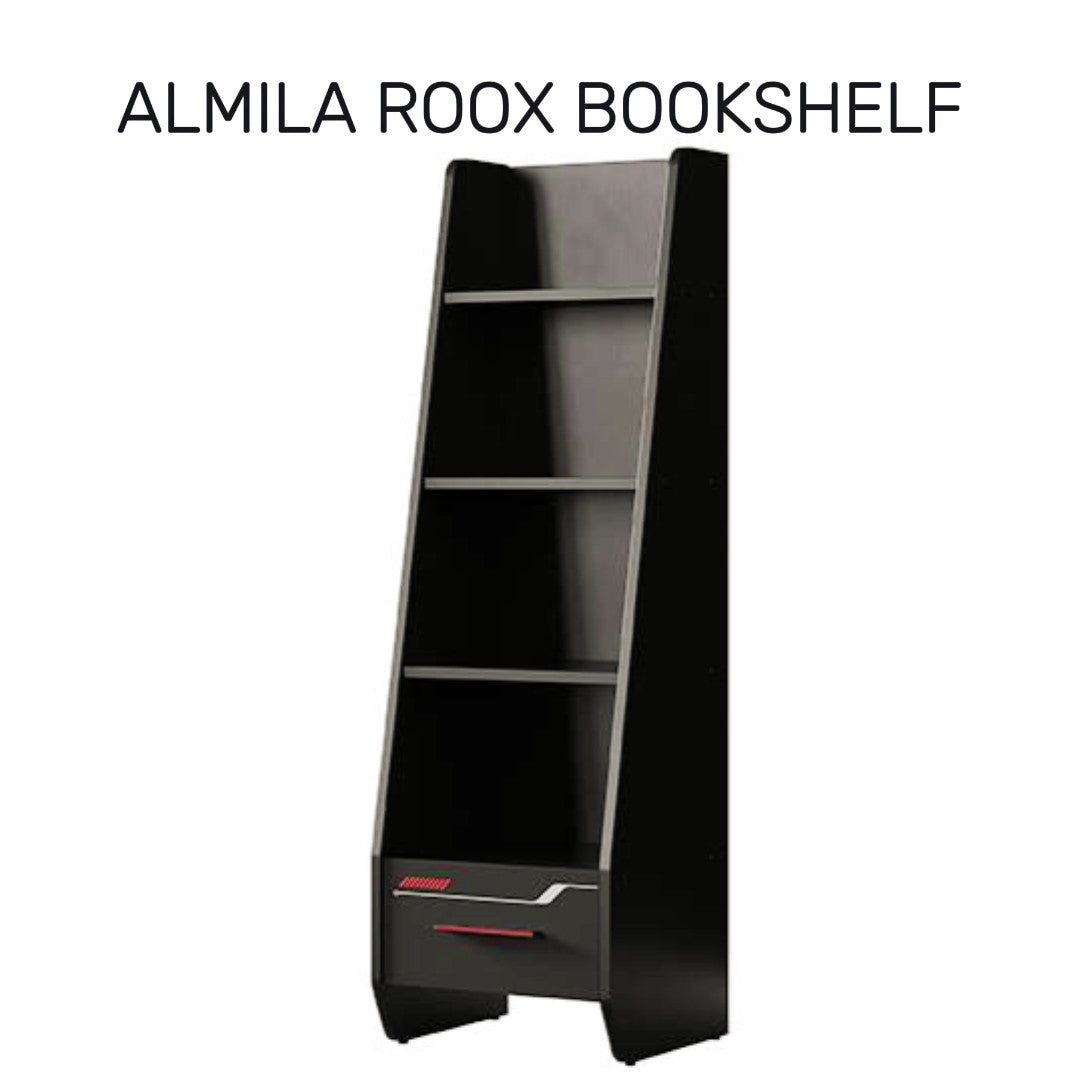  Almila™ Roox Bookshelf Black - furniture - kids furniture - teen furniture - USA - bookshelf