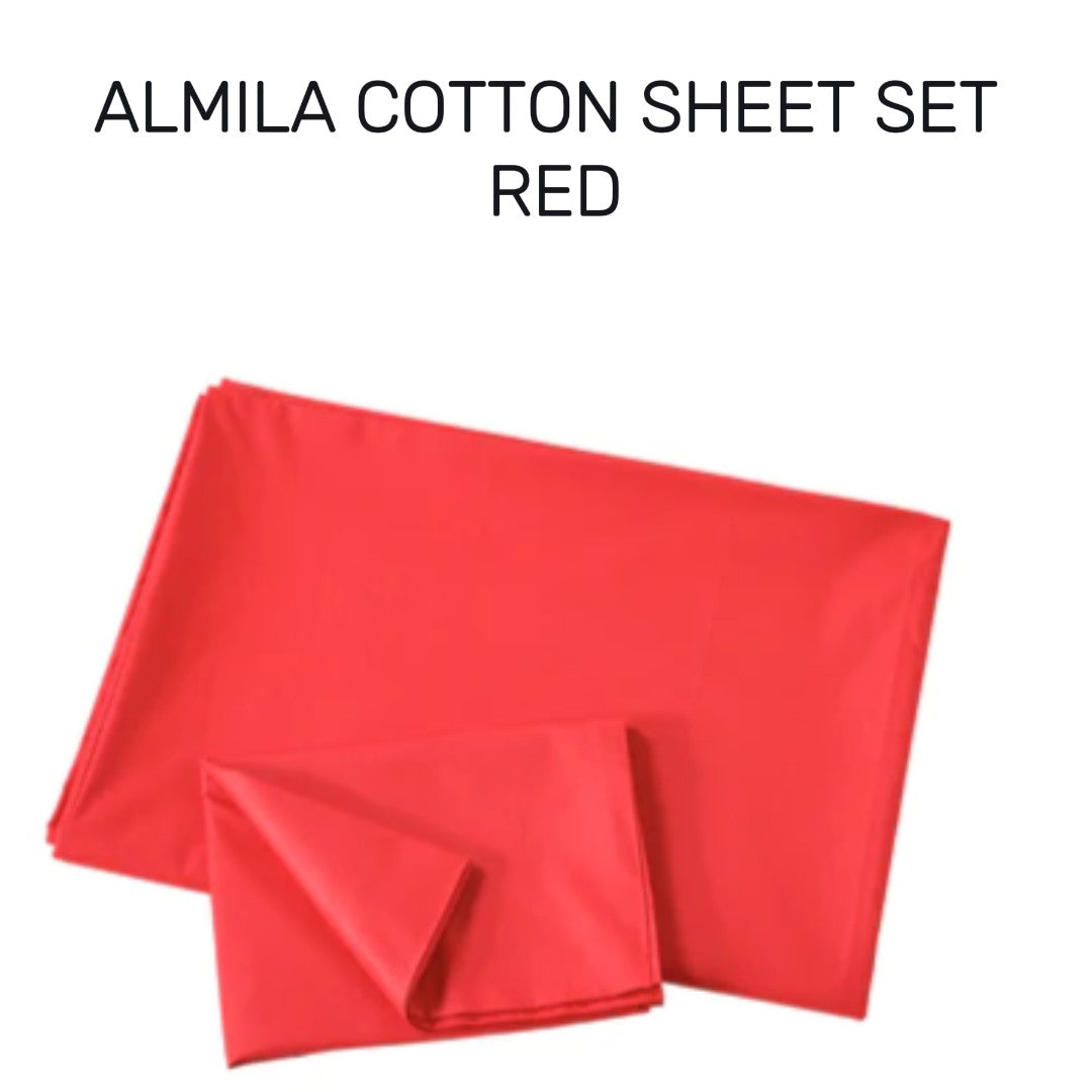 Almila™ Cotton Sheet Set Red - Kids Furniture - Teen Furniture - US - Cotton Sheet – Sheet