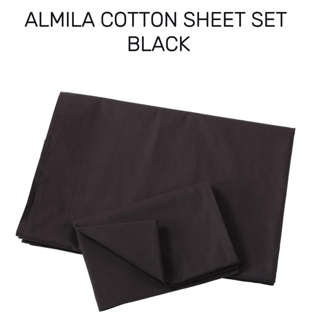  Almila™ Cotton Sheet Set Black - furniture - kids furniture - teen furniture - USA - sheet