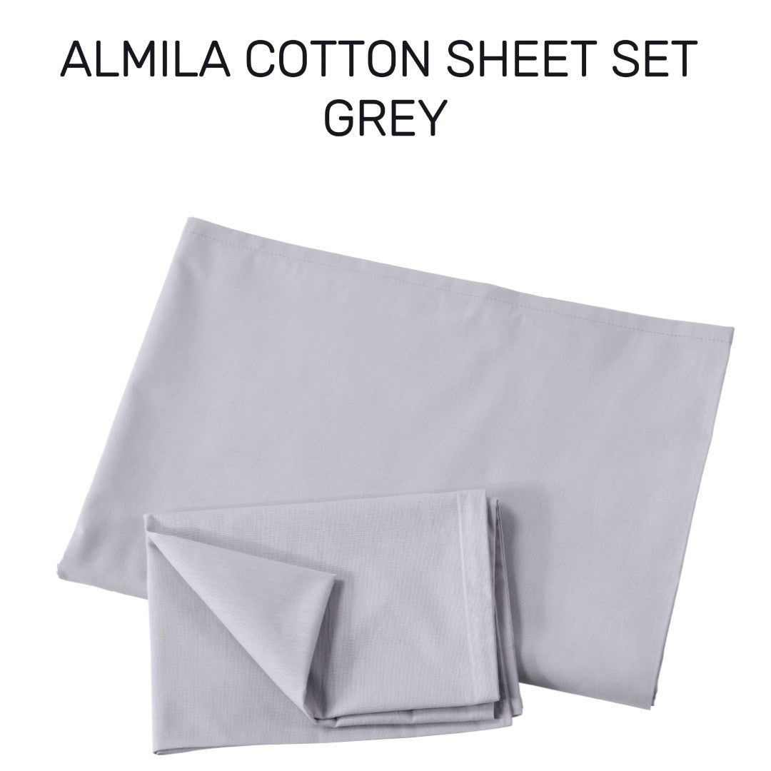 Almila™ Cotton Sheet Set Grey - Kids Furniture - Teen Furniture - US - Cotton Sheet - Sheet