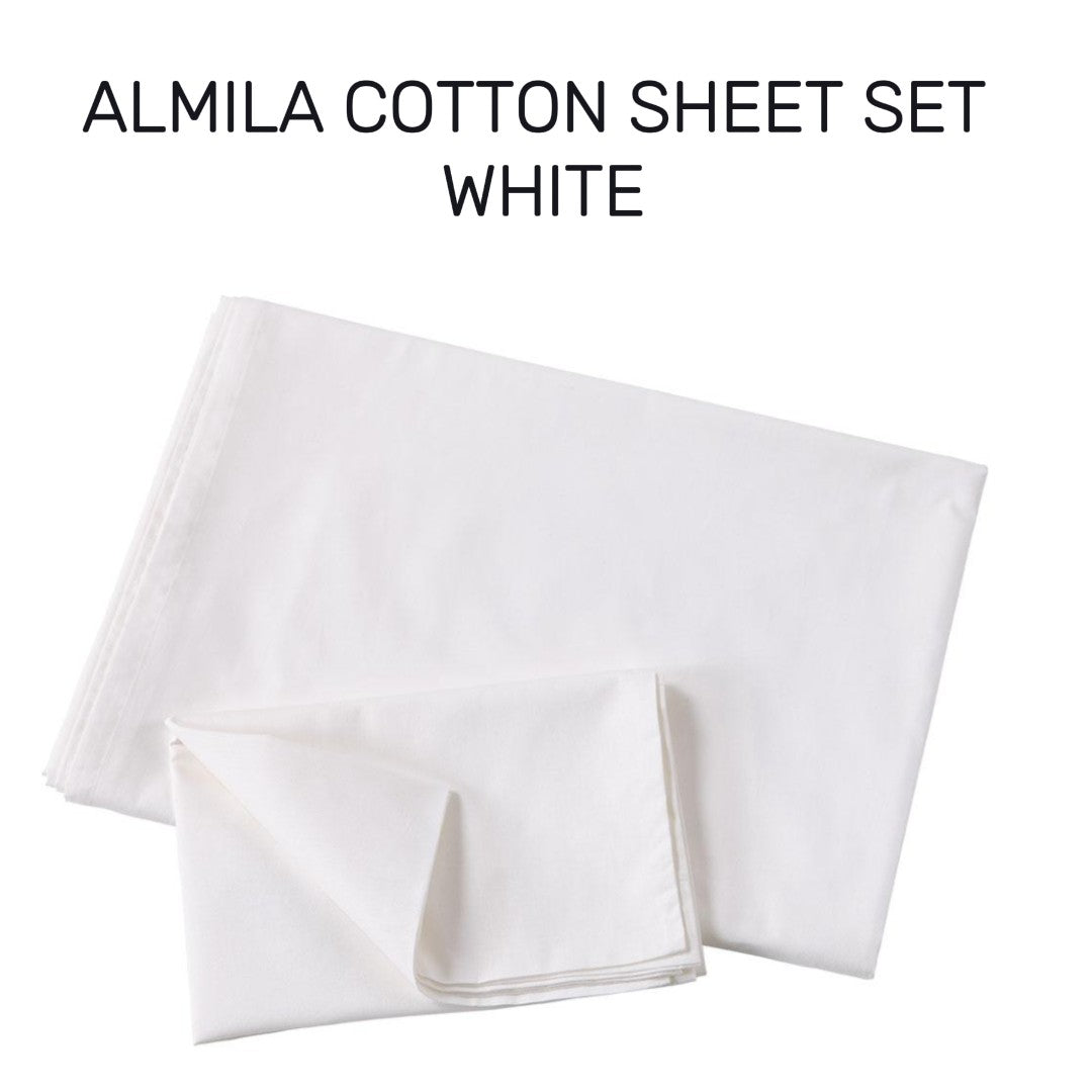 Almila™ Cotton Sheet Set White - furniture - kids furniture - teen furniture - USA - sheet set