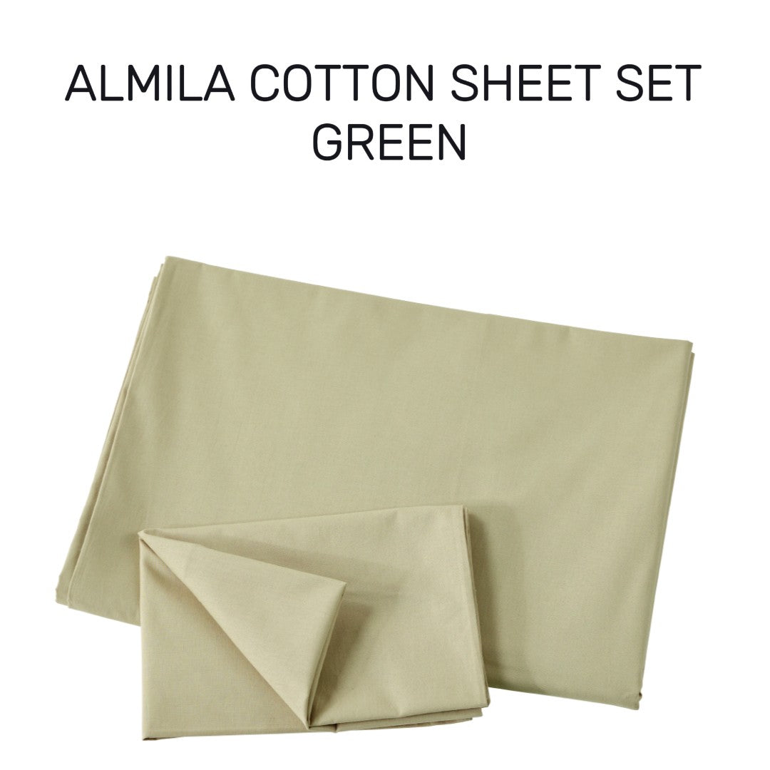 Almila™ Cotton Sheet Set Green - furniture - kids furniture - teen furniture - USA - sheet