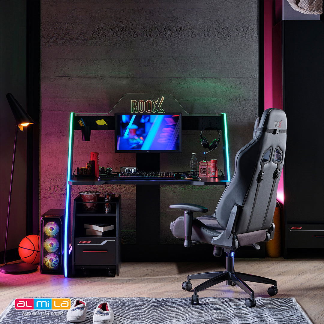 Almila™ Roox Gaming Desk Black - furniture - kids furniture - teen furniture - USA - gaming - desk