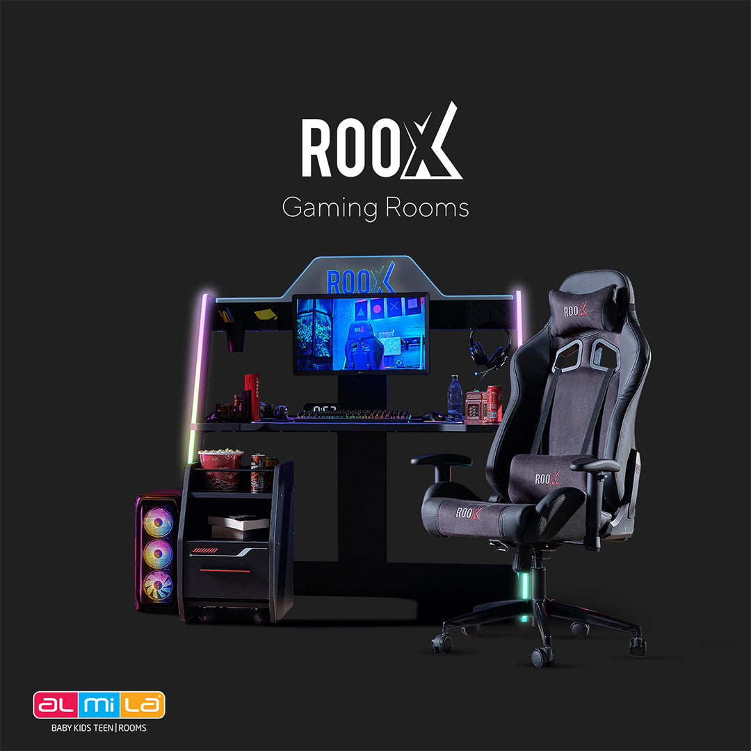 Almila™ Roox Gaming Desk Black - furniture - kids furniture - teen furniture - USA - gaming - desk