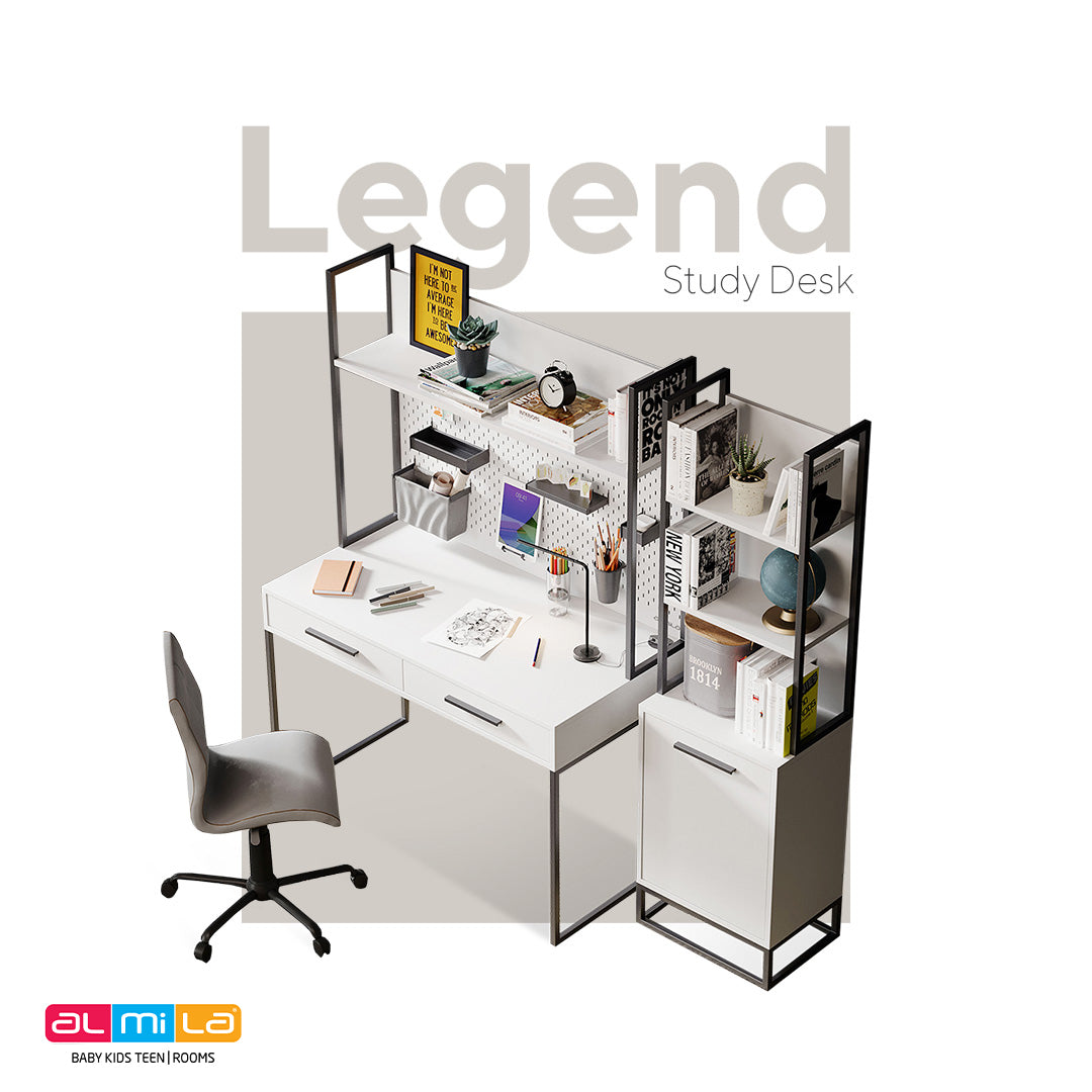 Almila™ Legend Moon Study Desk - Kids Furniture - Teen Furniture - US - Study Desk - Desk